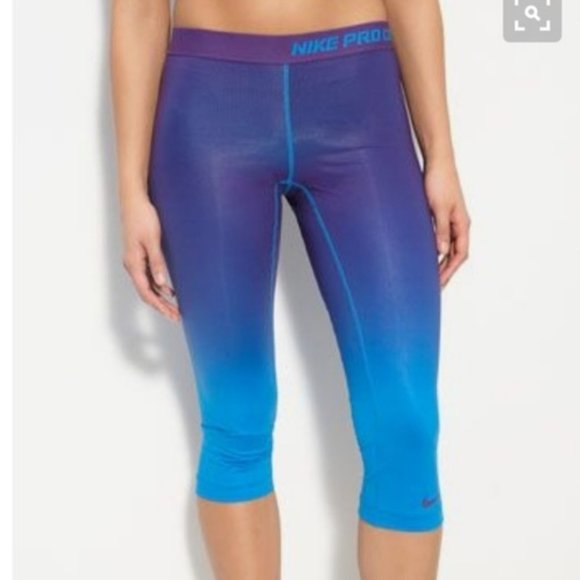 Nike Pro Compression Dry-Fit Ombre Capri Leggings - Picture 1 of 11